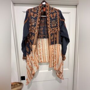 Sundance Province kimono floral embroidered